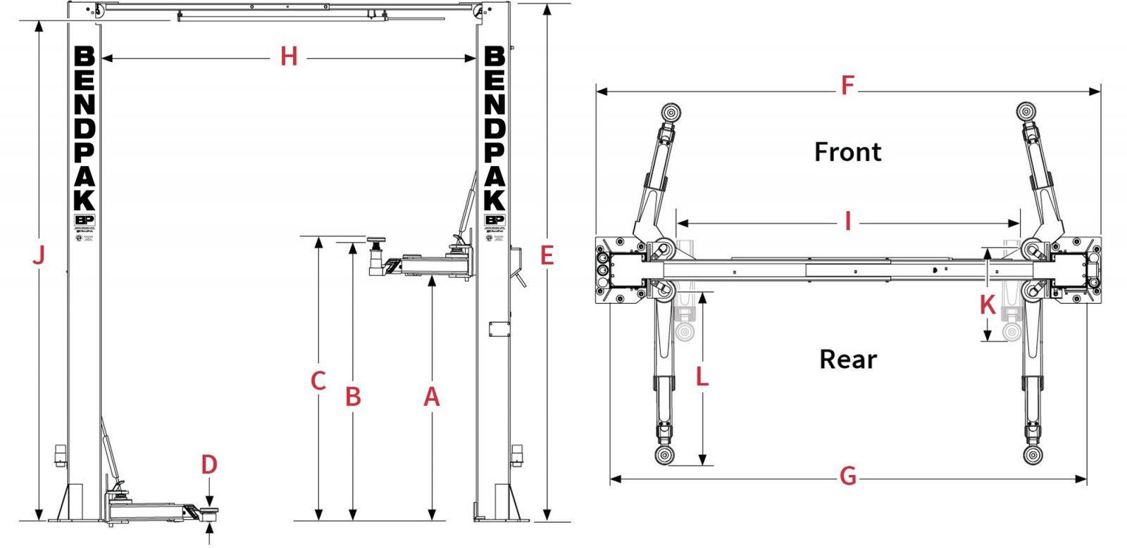 Cầu nâng 2 trụ BENDPAK 10APX