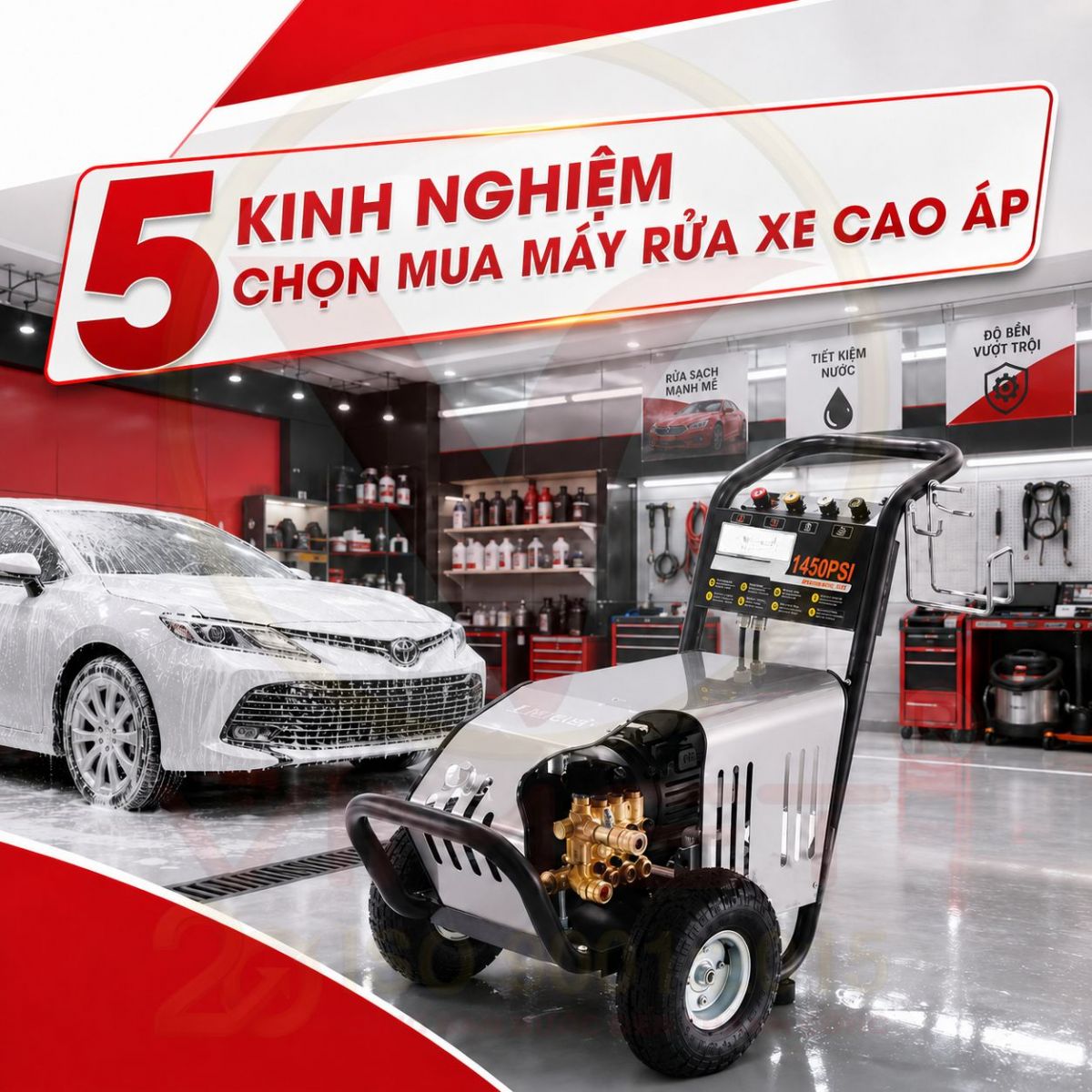 [Đừng Bỏ Qua] 5 Kinh Nghiệm chọn mua Máy Rửa Xe Cao Áp