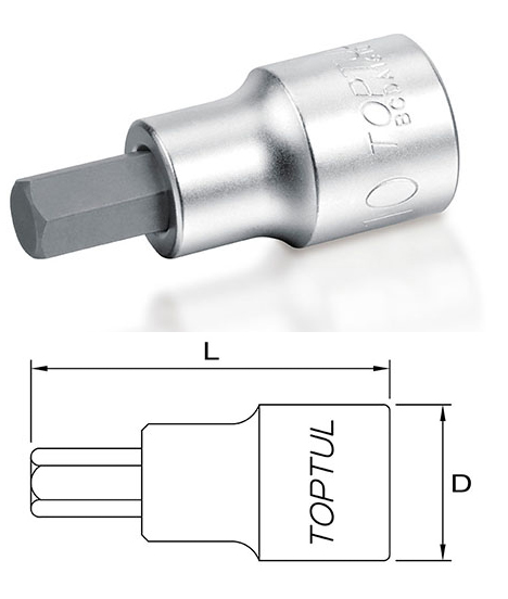Đầu tuýp lục giác dài 6.5mm Toptul BCDA086E52