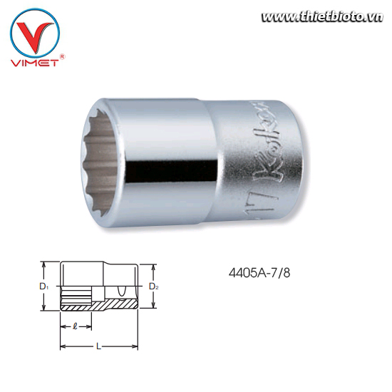 Đầu tuýp bông 7/8 Koken 4405A-7/8