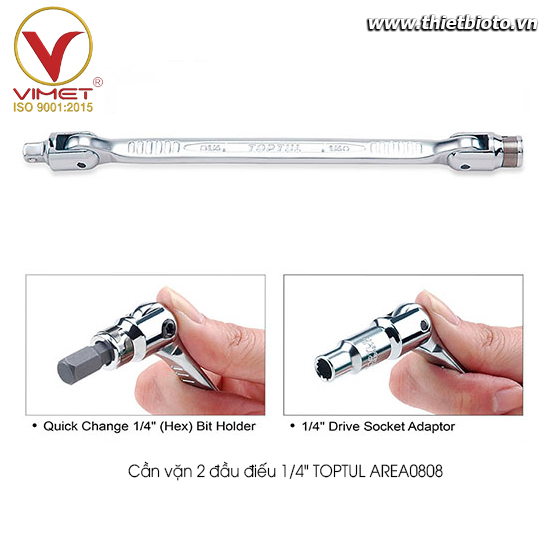 Cần vặn 2 đầu điếu 1/4