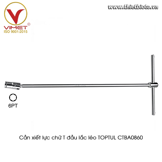 Cần xiết lực chữ T đầu tuýp lắc léo TOPTUL CTBA0860