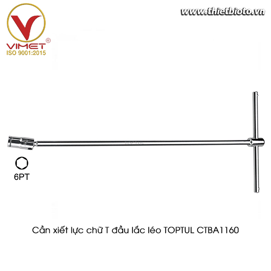 Cần xiết lực chữ T đầu tuýp lắc léo TOPTUL CTBA1160