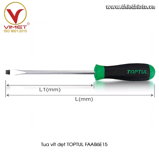 Tua vít dẹt TOPTUL FAAB6E15
