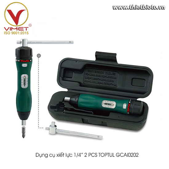 Dụng cụ xiết lực 1/4” 2 PCS TOPTUL GCAI0202