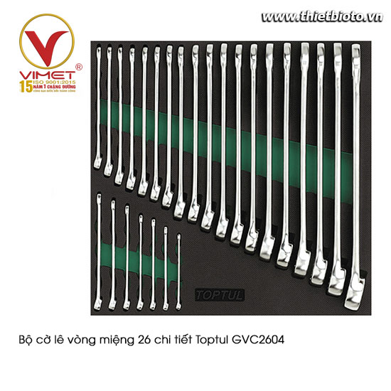 Bộ cờ lê vòng miệng 26 chi tiết Toptul GVC2604