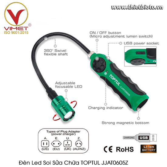 Đèn led soi sửa chữa TOPTUL JJAT0605Z