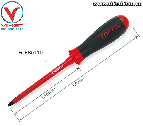 Tua vít bake khía cách điện từ tính Toptul FCEB0110