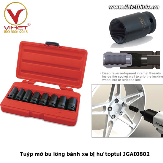 Tuýp mở bu lông bánh xe bị hư toptul JGAI0802