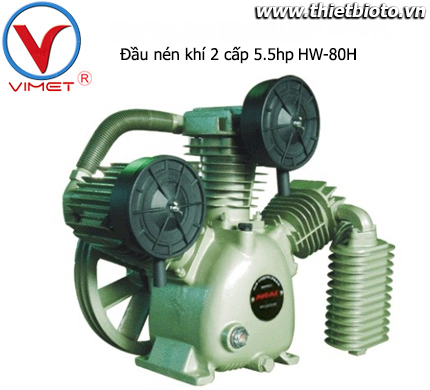 Đầu máy nén khí 2 cấp 5.5hp HW-80H