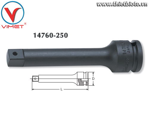 Đầu nối lục giác 250mm Koken 14760-250