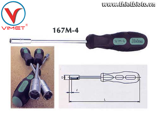 Tua vít đầu tuýp 4mm Koken 167M-4