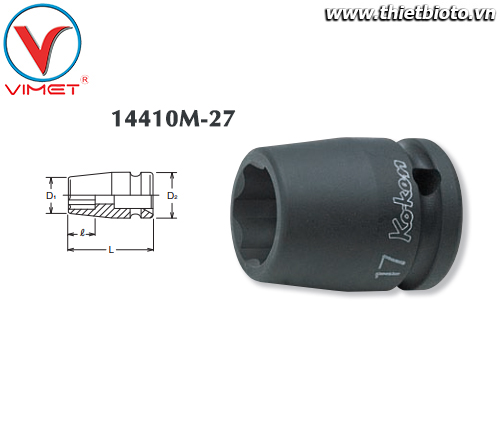Đầu tuýp sao 27mm Koken 14410M-27
